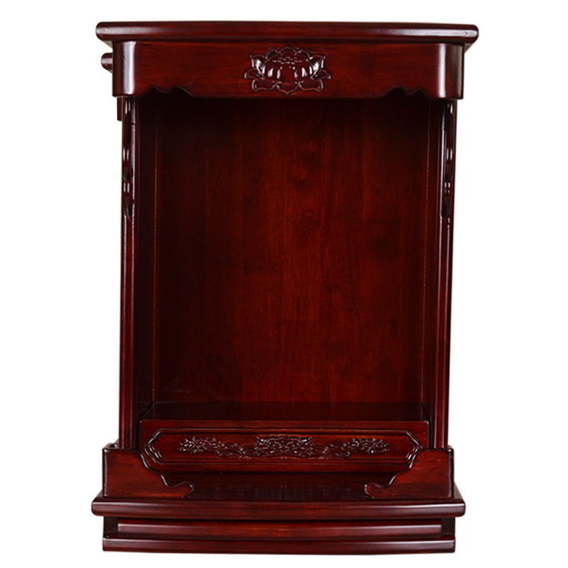 Modern Simple Chinese Style Full Solid Wood Buddhist Niche Small