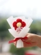 Мини маленький красный цветок (белый)