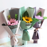 Многоцветное мыло с розой в составе с экстрактом подсолнечника, креативный подарок