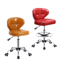 European bar chair Hair beauty pulley chair Laboratory lift bar chair Chair Cashier backrest stool Front desk chair