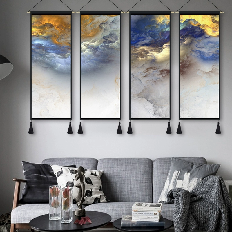 Tùy chỉnh in tấm thảm vải trừu tượng đám mây phòng ngủ phòng khách sofa nền treo tường hành lang hiên sơn trang trí thảm decor phòng ngủ