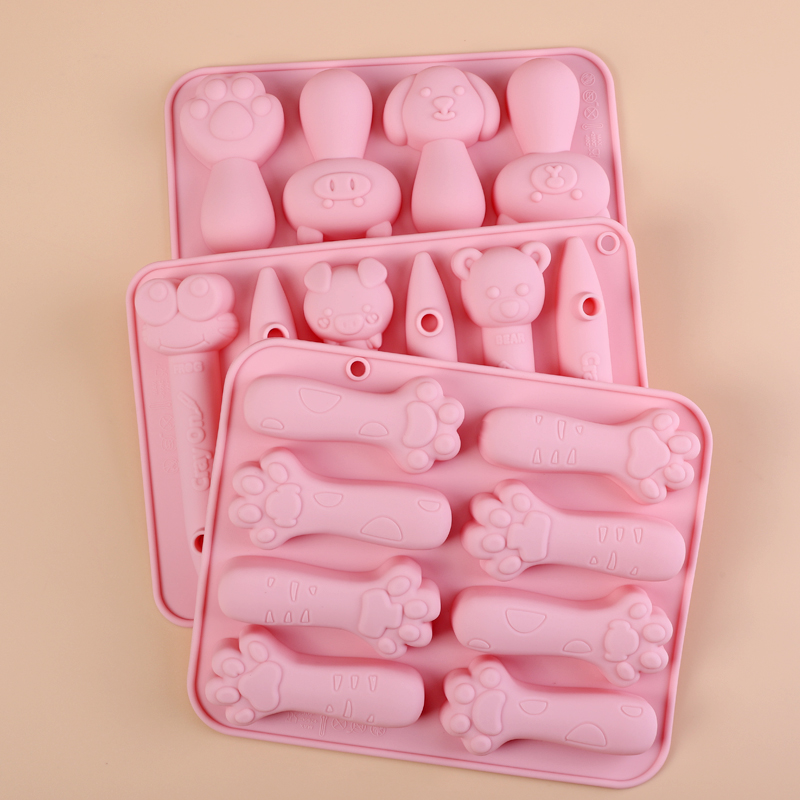 Cat Paw Soft Soft Pasta Wax Bottle Sugar Wax Pen Strip Stick Claw sandwich Sandwich Cartoon Silicone Mold High Temperature Resistant Non Stick-Taobao