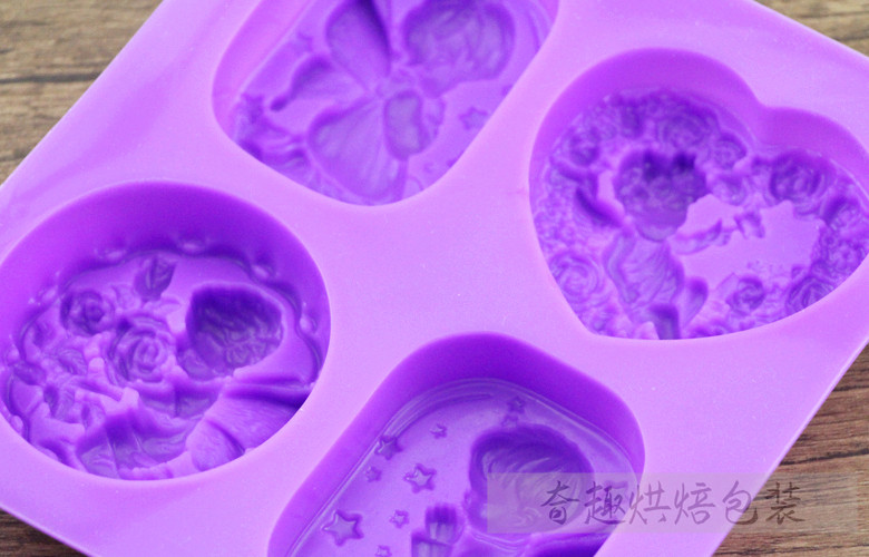 Tự làm silicone mềm khuôn tinh dầu xà phòng làm bằng tay xà phòng yêu thiên thần búp bê silicone khuôn thạch cao khuôn khuôn làm bánh cá
