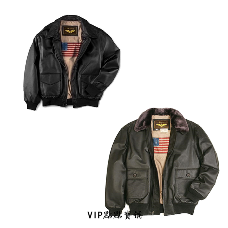 Spot US Air Force WWII A2 G1 Mountain Sheep leather men's real leather jacket detachable fur collar Harley wind leather clothing