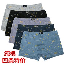 Hengyuan Xiang Pure Cotton Underwear Man New Frontier Cotton Fabric 100% Cotton Printed Mens Underwear Pure Cotton Flat Angle Youth Tide