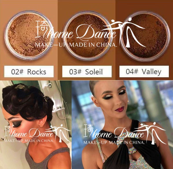 Latin Dance Competition Performance Beauty Black Pink Cake Morden Dance Dark Brown Black Powder Ancient Bronze Color Fix Powder Cosmetic Powder Bulk Powder