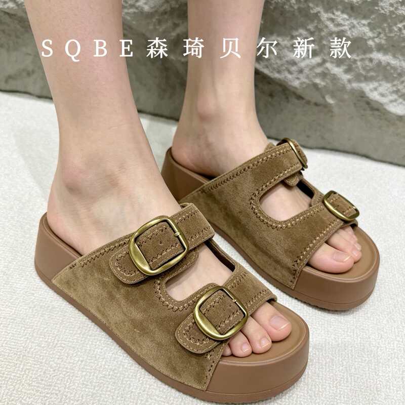 2026 New Model Senqibell 262-496 Thick-Soled Height-Increasing Velcro Strap Metal Buckle Birkenstock Sandals and Slippers 2026 New Model Senqibell 262-496 Thick-Soled Height-Increasing Velcro Strap Metal Buckle Birkenstock Sandals and Slippers