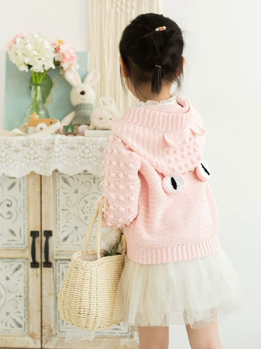 Плетеная детская куртка для матери и ребенка