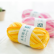 Section dyed combed cotton wool Group baby sweater thread hand hook needle diy woven cotton thread cotton material bag