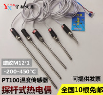 WZP-10 PT100 Jinyun core thermocouple temperature sensor WZP187 Probe type thermal resistance thermometer