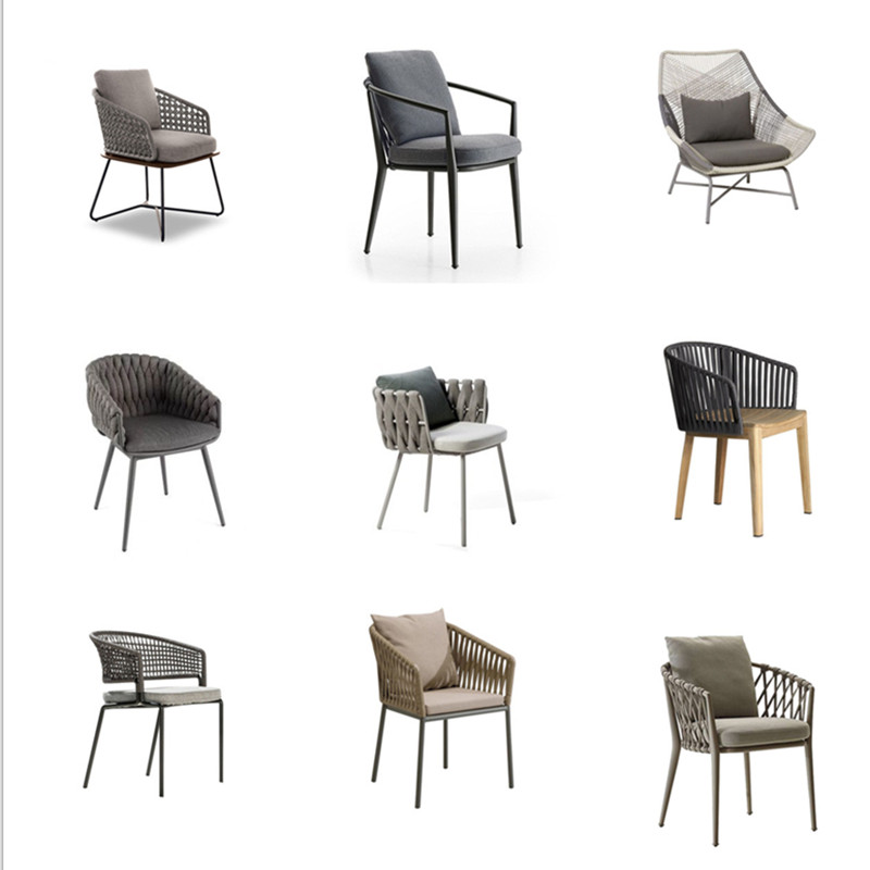 Nordic Outdoor Table Chairs Combined Casual Balcony Fujii Chair Three Sets Patio Garden Indoor Dining Chair Hotel Teak Chair