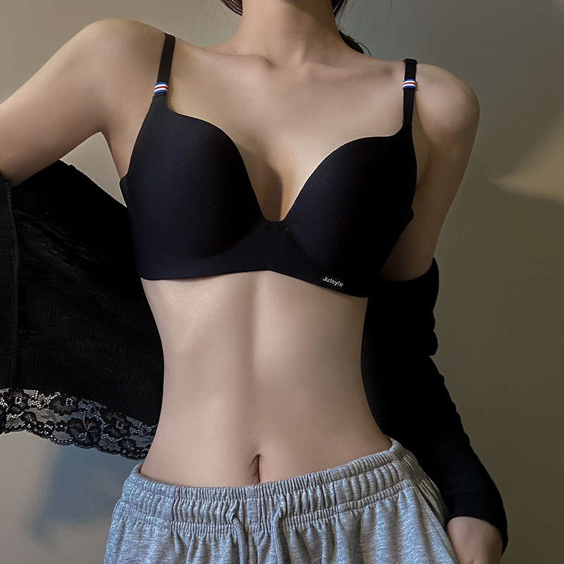 Underwear women without rims gather small breasts show large incognito sexy adjustment underwear girl on the anti-sagging bra