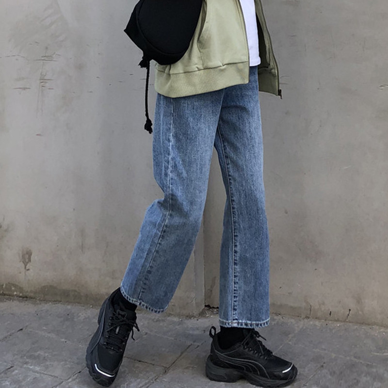 Fall and Winter Han Edition Chic Retro Harbor Wind Wind Relax CEC Straight Pastry Pants