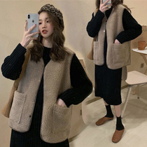 Slightly fatter girls wear a hitch and haircut two sets of big code horse and shoulder lamb wool machia knit dress.