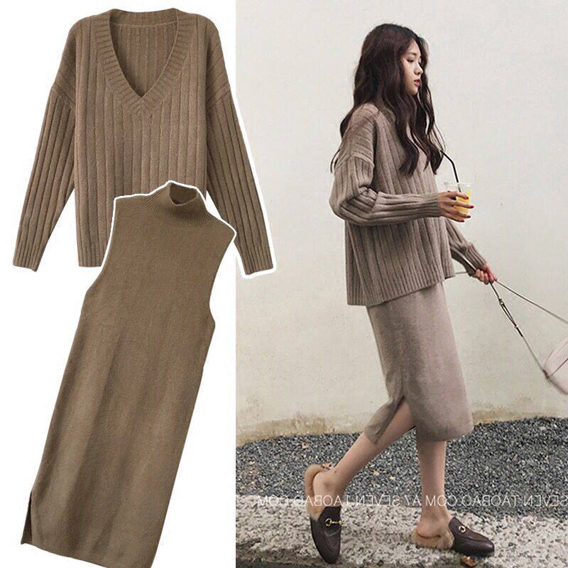 Pregnancy Woman Dress Spring Clothing Suit Fashion Models 2022 New Knit Pregnant Women Foreign Dress Two Sets Pregnancy Women Dress Spring Autumn