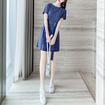 Summer small man dress 2020 new womens waist thin temperament summer dress belly socialite skirt female summer