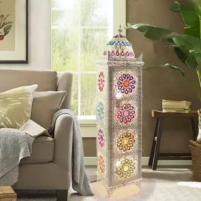 Ming and Qing Dynasty retro American floor lamp European-style Chinese living room bedroom tea house characteristic ethnic style floor standing table lamp