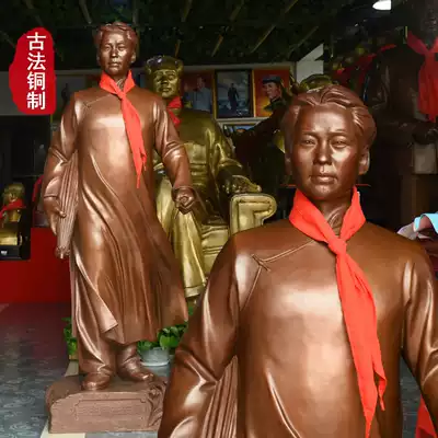 Mao statue decoration Chairman pure bronze statue Go to Anyuan Youth sculpture statue Great man craft gift decoration Office statue