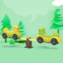 Kindergarten community childrens outdoor rocking horse outdoor park amusement facilities double seesaw rocking seesaw