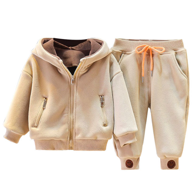 Boys' winter clothes boy's fleece suit autumn and winter baby children's clothes 0 to 3 two 2 to 1 and a half years old boys winter clothes