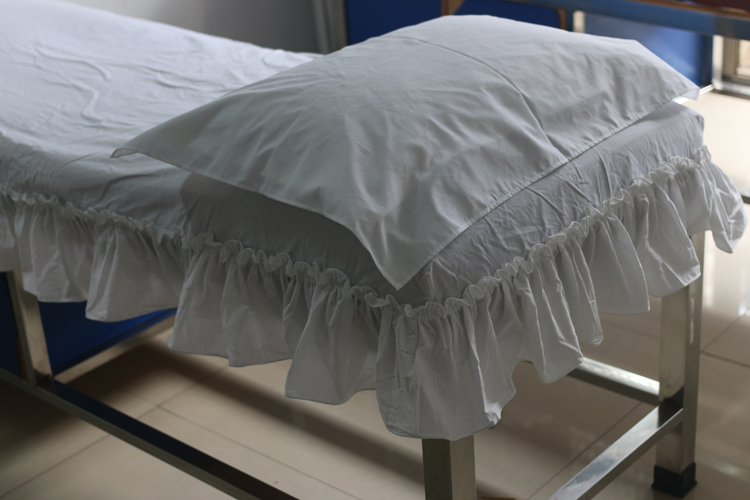 Màu trắng tinh khiết rắn bông gối khăn bông giường vật lý trị liệu thẩm mỹ viện massage khăn khăn trùm đầu lỗ khăn gối vải áo gối lụa