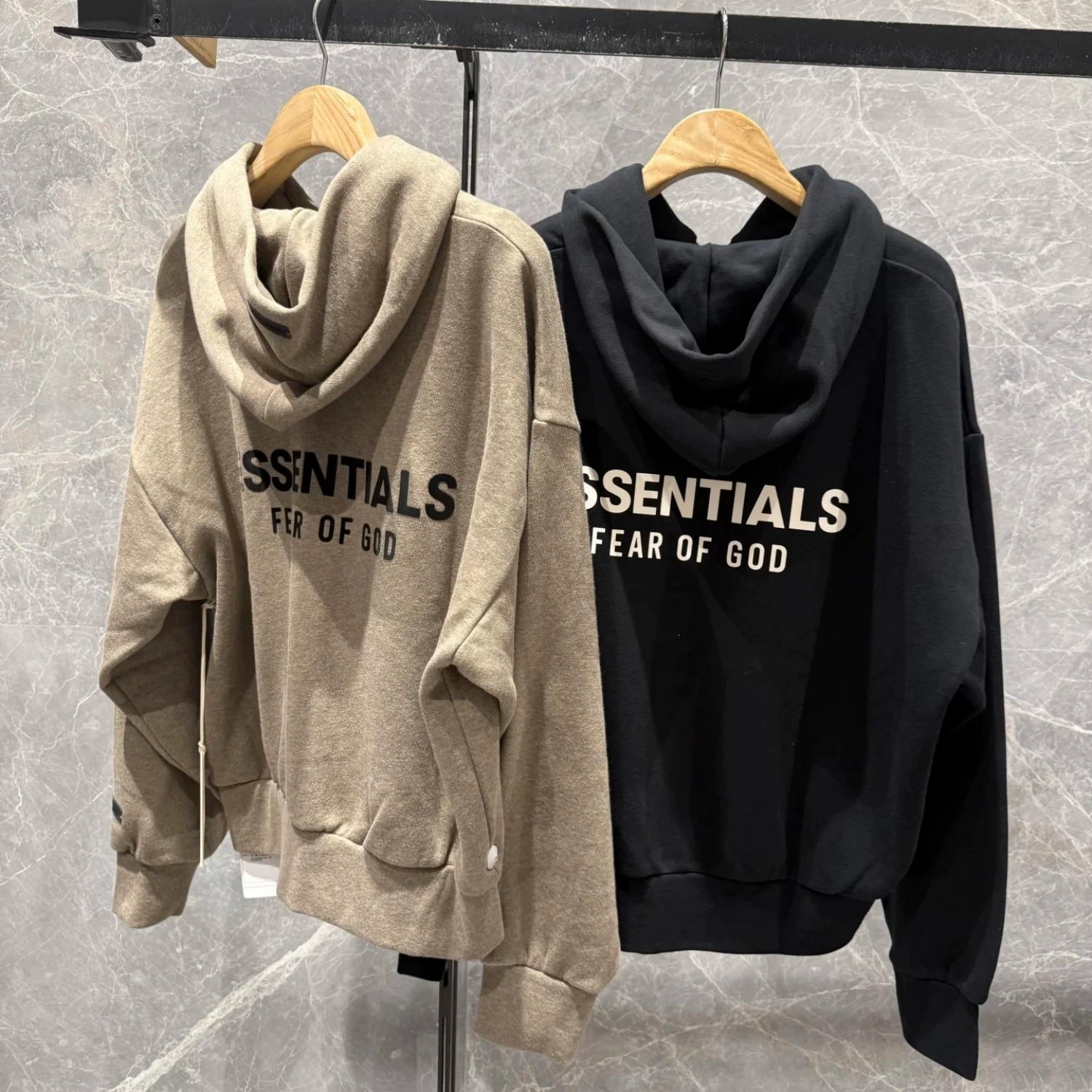 FOG двойная линия ESSENTIALS 25ALWAYS высокий уличный худи с молнией для мужчин и женщин свободная куртка толстовка с капюшоном