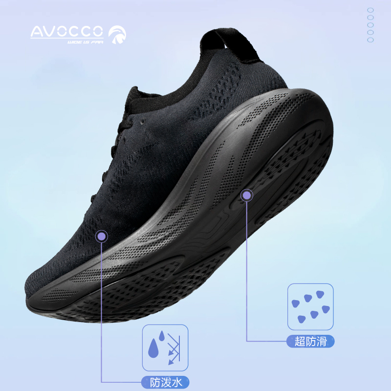Avocco 3E Wide Last, Wide Palm, Wide Toe Running Shoes, Soft Sole, Cushioning, Waterproof Sports Shoes, Yunniao 331 Avocco 3E Wide Last, Wide Palm, Wide Toe Running Shoes, Soft Sole, Cushioning, Waterproof Sports Shoes, Yunniao 331