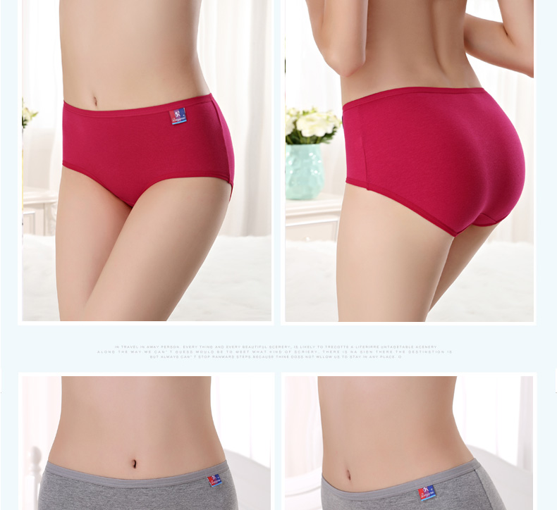 5 phân bón cộng với XL chất béo mm200 pounds bà mẹ trung niên đồ lót cotton thắt lưng cotton tóm tắt quần lót su
