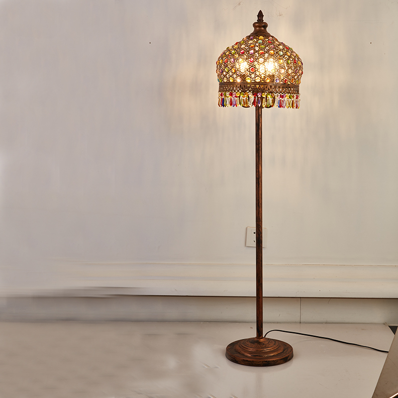 European-Style Wrought Iron Turkish-Style Bohemian Xinjiang-Style Coffee Creative Living Room Dining Room Bedroom Floor Lamp European-Style Wrought Iron Turkish-Style Bohemian Xinjiang-Style Coffee Creative Living Room Dining Room Bedroom Floor Lamp