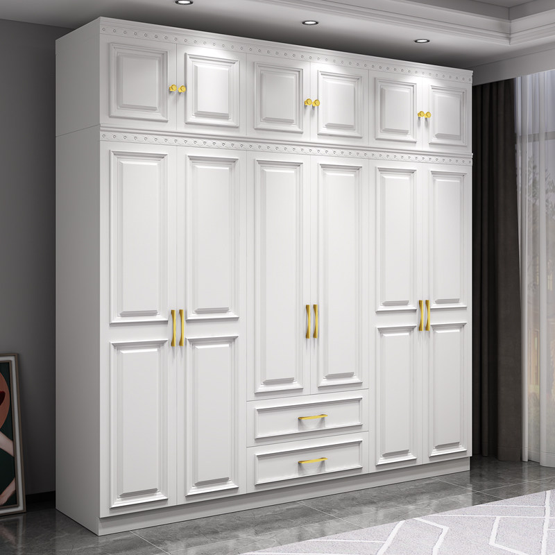 American wardrobe Home girls' bedroom storage cabinet modern simple rental house economy five or six doors wardrobe