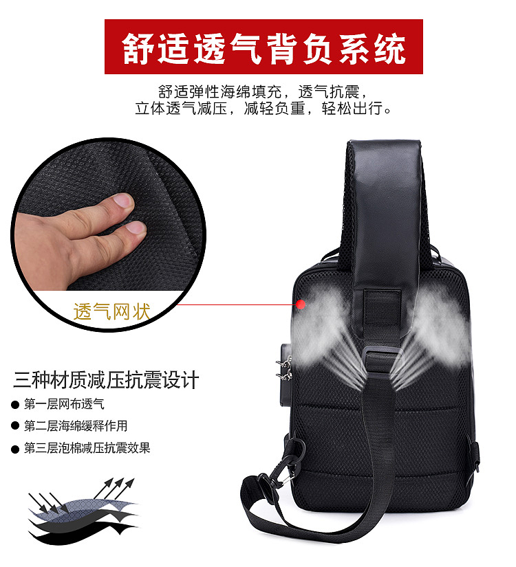 Túi đeo chéo nam mới dung lượng lớn Phiên bản Hàn Quốc của túi đeo vai Messenger túi đa chức năng chống trộm bình thường cho nam doanh nhân - Túi của con người túi xách gucci