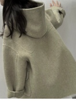 Korean style childrens clothing girls woolen coat 2023 winter new style mid-length double-sided woolen coat for children