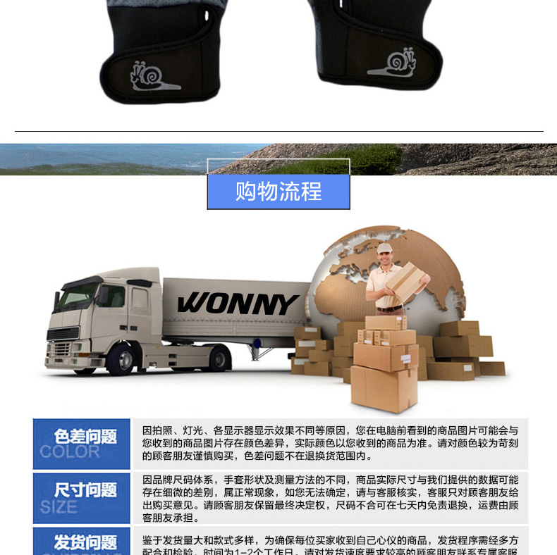 Gants pour vélo mixte WONNY - Ref 2243149 Image 17