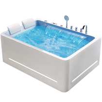 Guogan Double Massage Couple Bathtub Intelligent Constant Temperature Heating Home Water Curtain Waterfall Acrylic Adult Bathtub