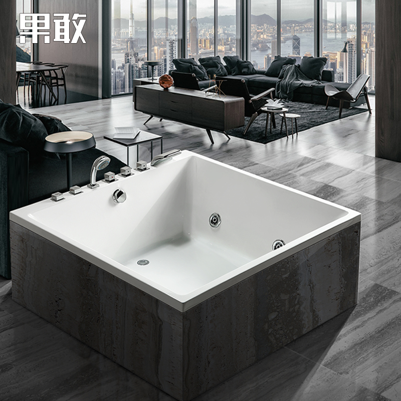 Kokang Square Built-in Acrylic Bath Surf Massage Home Adult Bath 0.95-2 m 762