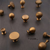 French-Style Vintage Brass Handle, Antique Bronze Color, Wardrobe Door, Drawer, Cabinet, Simple Small Handle, Single Hole