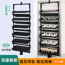 Home Cloakroom Accessories Telescopic Shoe Rack Hardware Wardrobe 360 Degrees Simple Rotary Shoe Rack Multilayer Shoe Cabinet Home