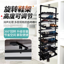 Household cloakroom accessories retractable shoe rack hardware wardrobe 360 degree simple rotating shoe rack multi-layer shoe cabinet home