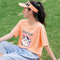 21890 отдельные светло -оранжевые короткие рукава