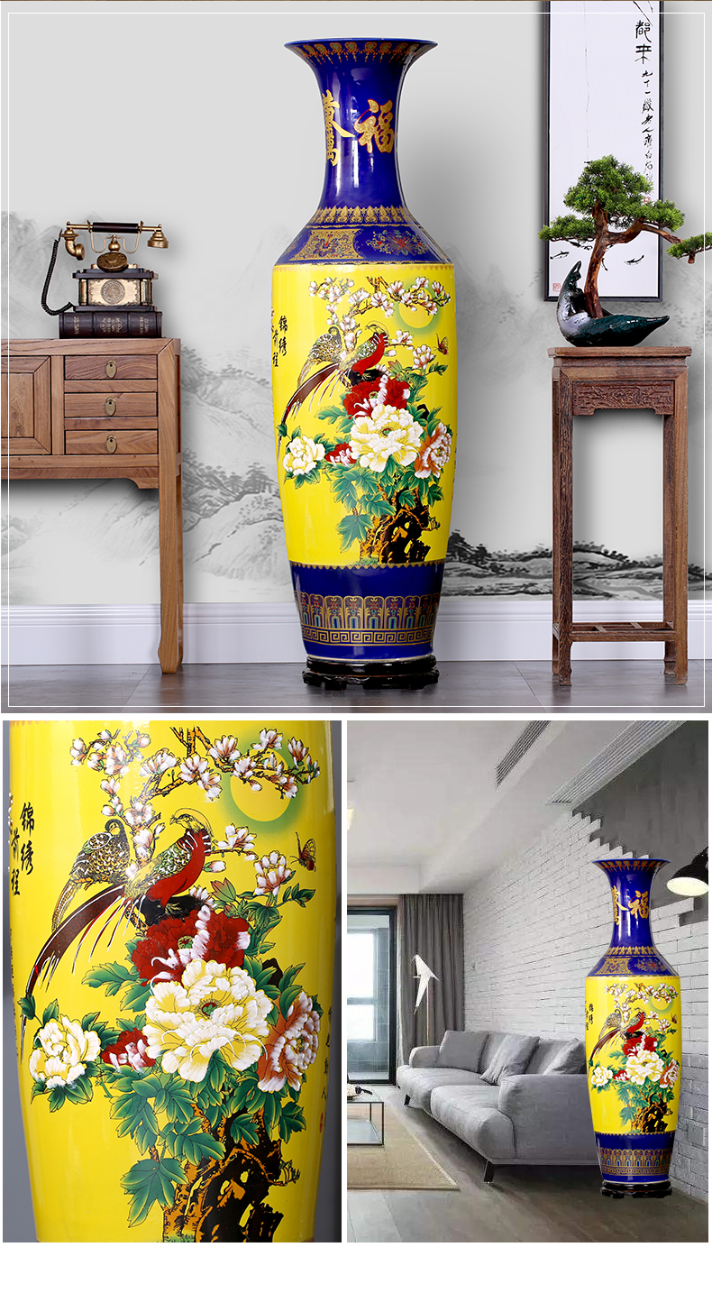 Jingdezhen ceramics vase of large sitting room large home decoration porcelain hotel opening gifts furnishing articles