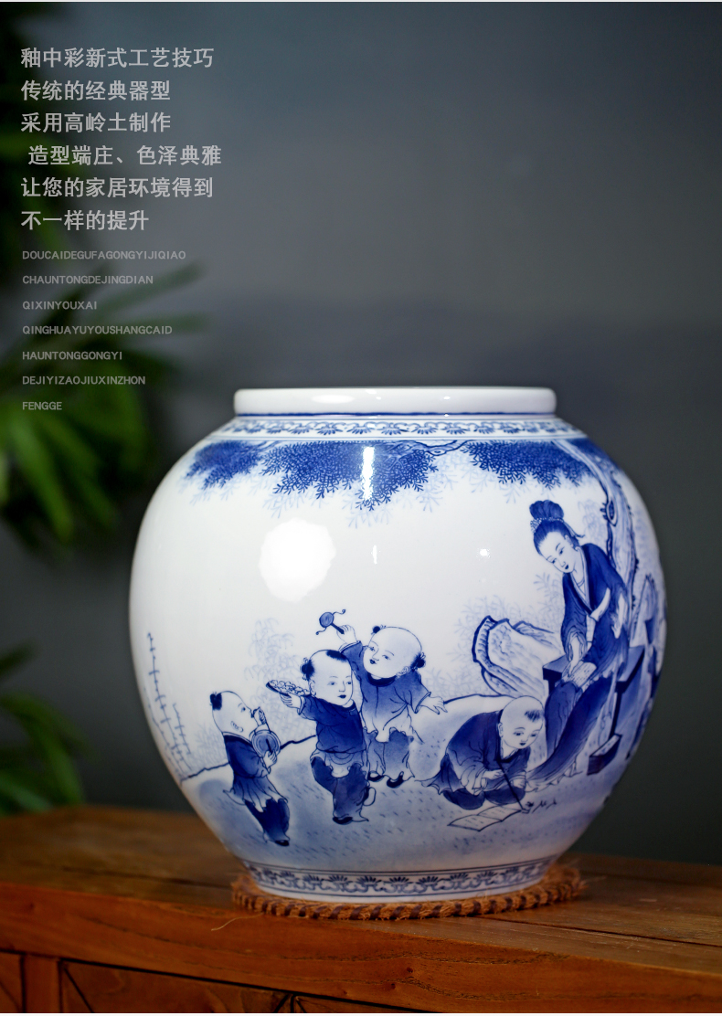 Jingdezhen ceramics glaze under mesa place character vase household to the sitting room porch TV ark, adornment