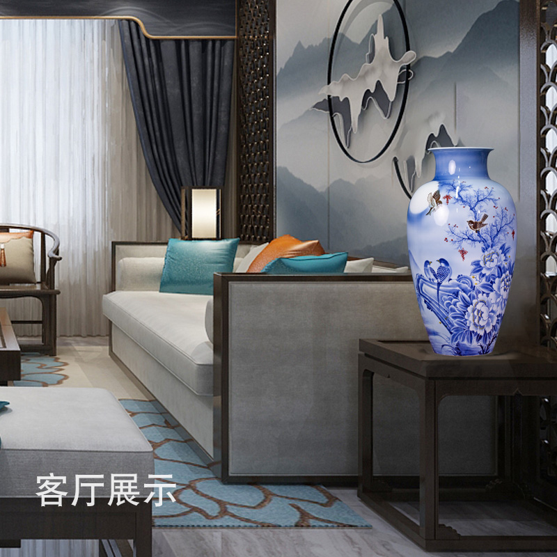 Jingdezhen ceramics masters hand - made flowers under the glaze painting of flowers and flower vase household porch mesa furnishing articles