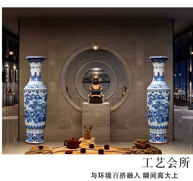 Jingdezhen ceramics hand - made archaize splendid opening gifts large pieces of large vase household living room furnishing articles