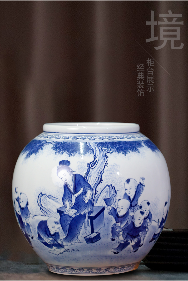 Jingdezhen ceramics glaze under mesa place character vase household to the sitting room porch TV ark, adornment