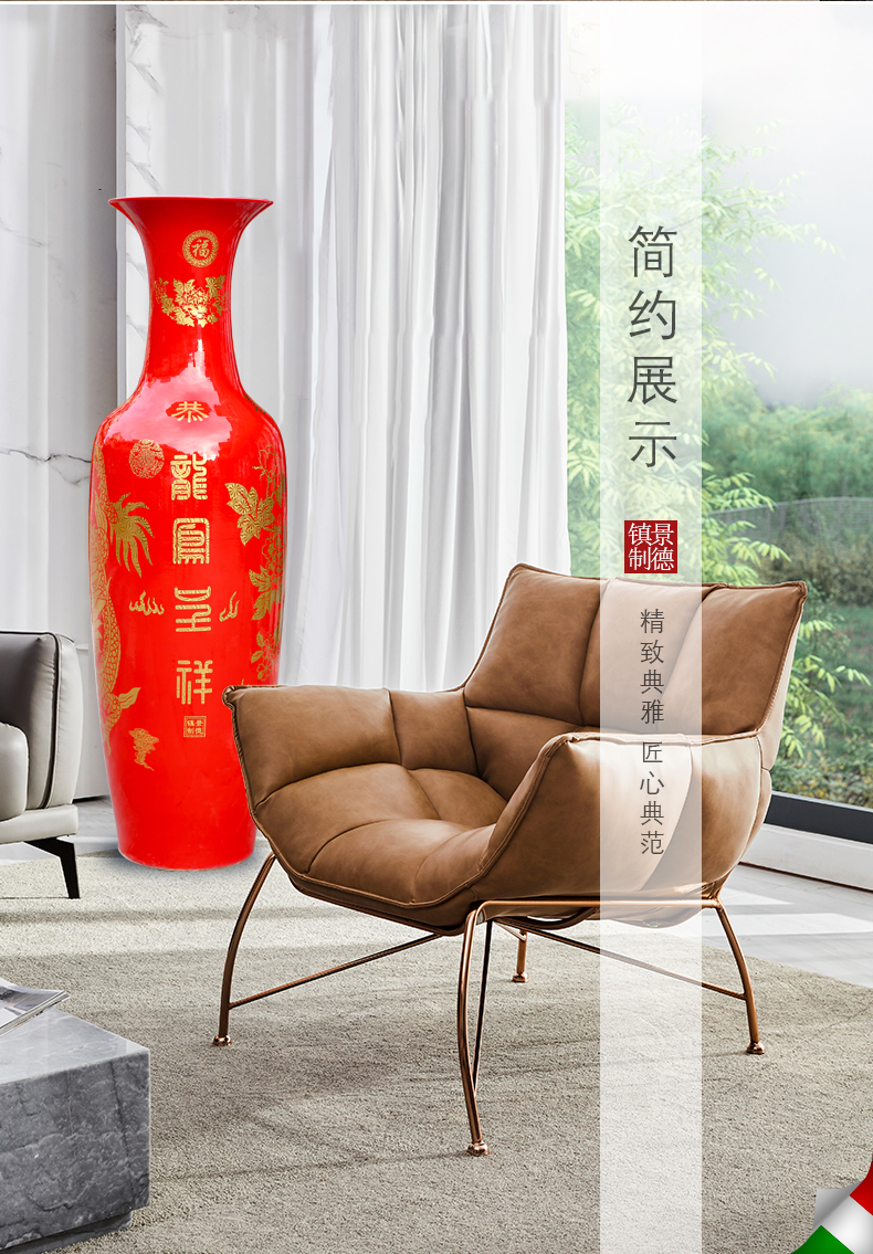 Jingdezhen ceramics in extremely good fortune figure of large vases, flower arrangement ornaments home sitting room the hotel Chinese style furnishing articles