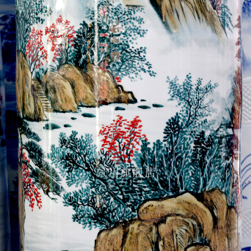 Hand - made up of yunshan ets [shadow carving qdu quiver of large vases, jingdezhen ceramics decoration furnishing articles