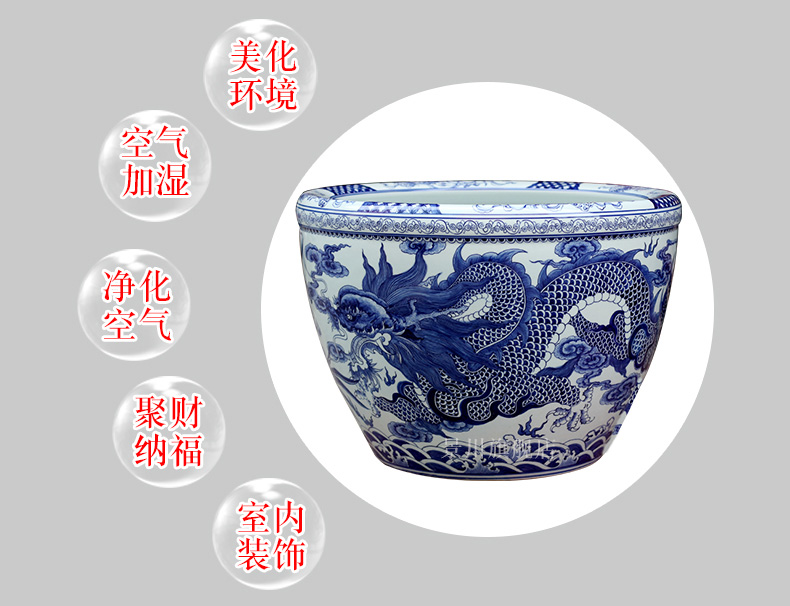 Jingdezhen porcelain ceramic turtle hand - made in extremely good fortune a goldfish bowl lotus cylinder sitting room courtyard floor furnishing articles