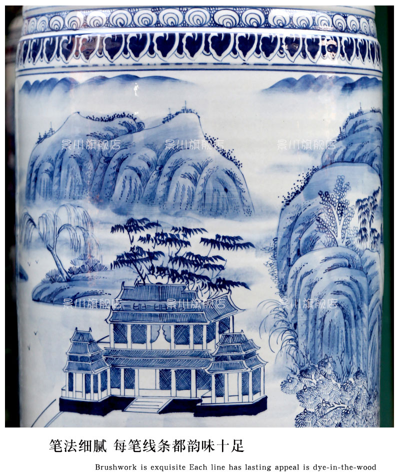 Jingdezhen porcelain ceramic hand - made antique vase splendid sunvo landing big home sitting room hotel decoration furnishing articles