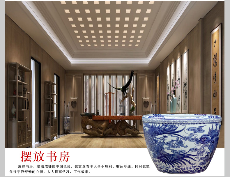 Jingdezhen porcelain ceramic turtle hand - made in extremely good fortune a goldfish bowl lotus cylinder sitting room courtyard floor furnishing articles