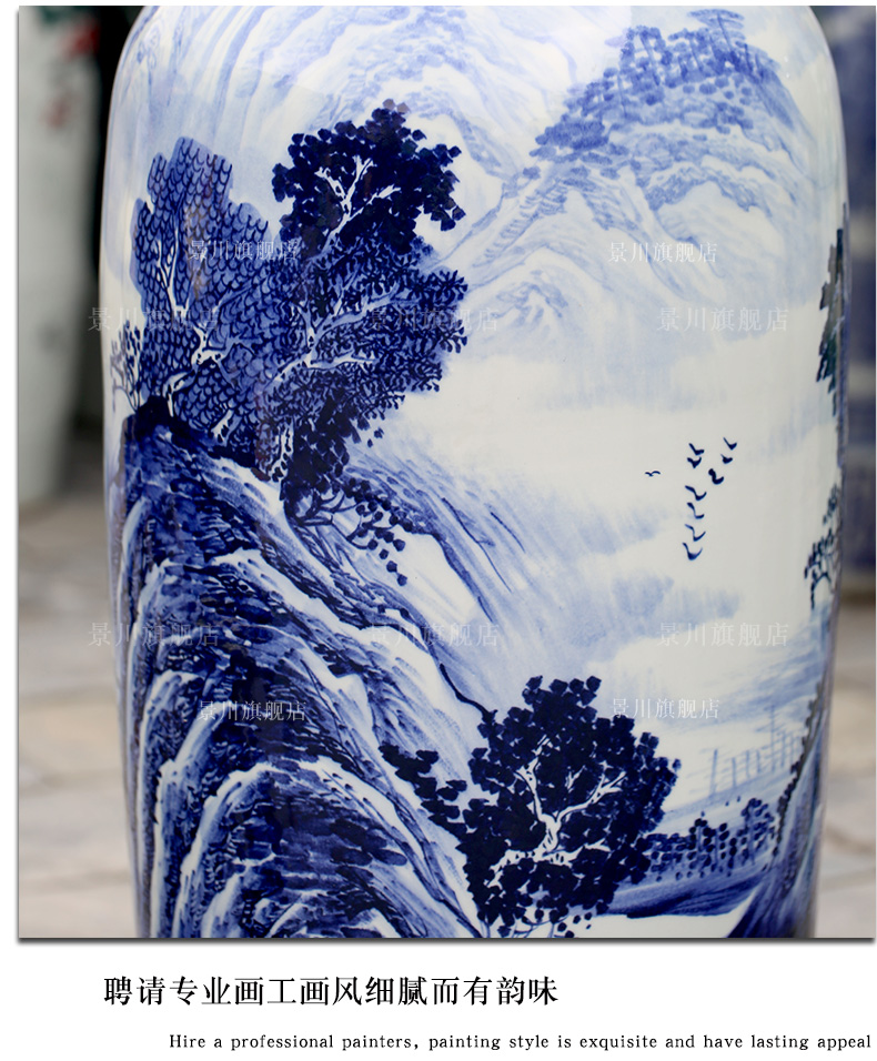 Jingdezhen ceramics hand - made splendid sunvo sitting room of large home decoration of blue and white porcelain vase furnishing articles